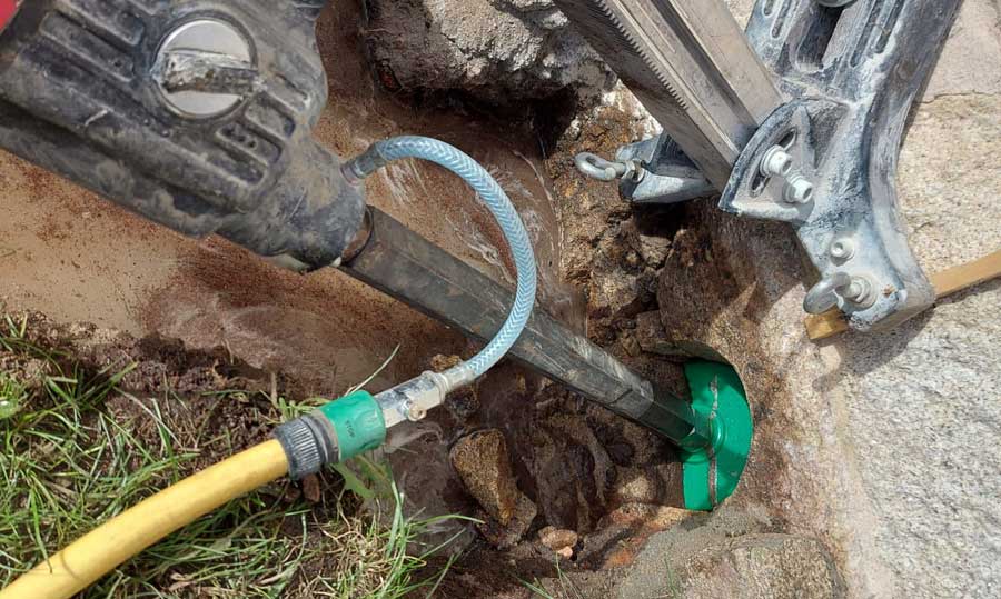 Captación de gas radón en el subsuelo de una vivienda en Pontevedra