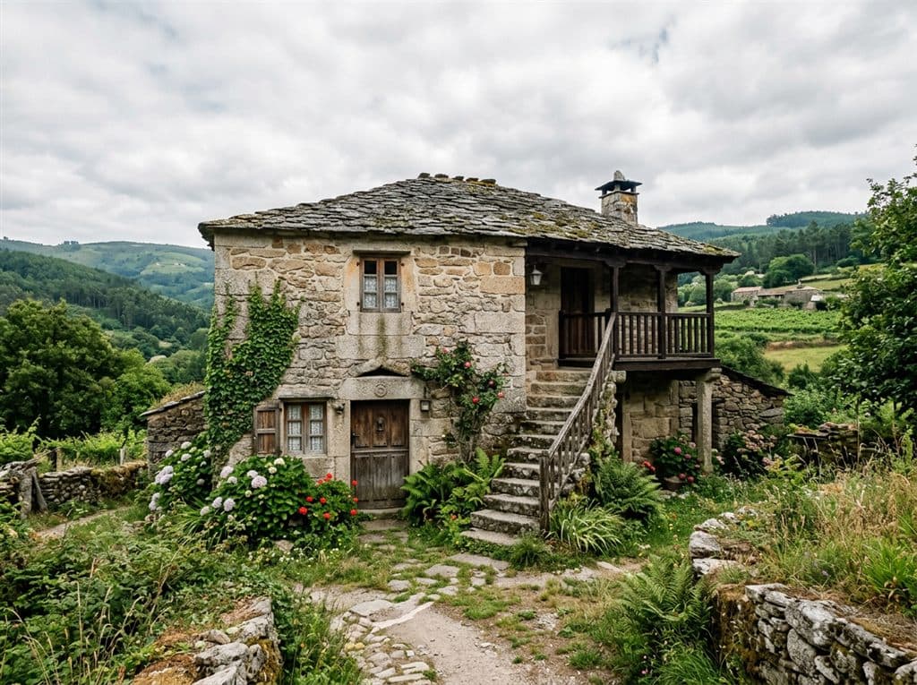 Casa de piedra en Pontevedra con riesgo de concentración de gas radón